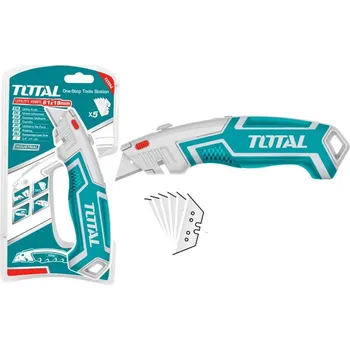 Pracovní nůž TOTAL Nůž kovový s výměnným břitem, SK4 THT5116118