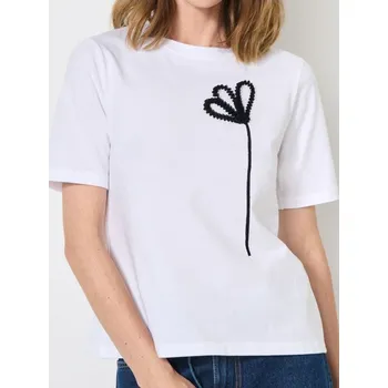 Dámské tričko Sinsay - Tričko s krátkým rukávem - krémová - 734IN-01X - 734IN-01X-XXL