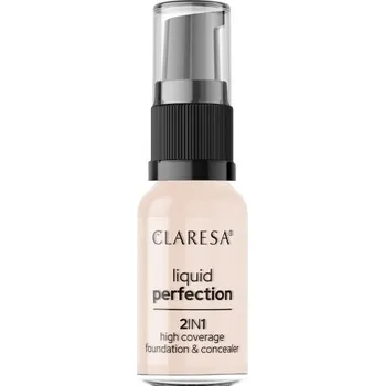Přípravek na tvář Claresa Liquid Perfection tekutý korektor a make-up s kyselinou hyaluronovou na obličej 101,5 vanilla, 18 g