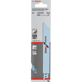 Pila ocaska BOSCH Pilový plátek do pily ocasky S 922 EF Flexible for Metal (2 ks) 2608656038