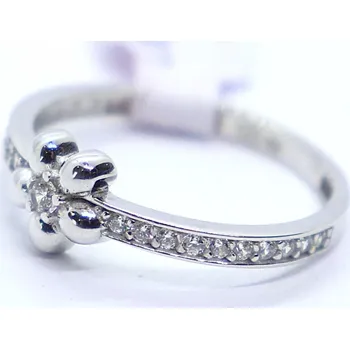 Prsten Klenoty Budín Dámský prsten z bílého zlata se zirkony 585/1,70gr vel. 54 HK1247 (Klenoty Budín Dámský prsten z bílého zlata se zirkony 585/1,70gr vel. 54 HK1247)