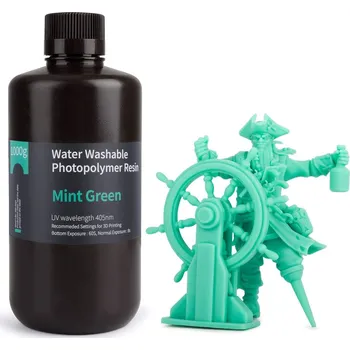 Příslušenství k 3D tiskárně ELEGOO Water-washable Resin 1KG, Mint Green