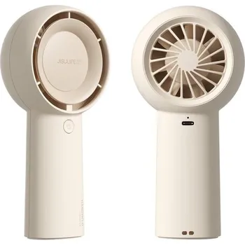 Domácí ventilátor JisuLife Life 5 Plus, přenosný ventilátor, 5 rychlostí, kapacita baterie 4000 mAh, béžová