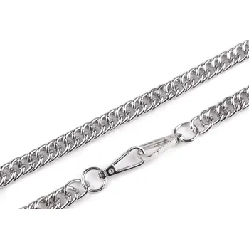 Řetízek na kabelky s karabinou délka 120 cm, střední, 1 nikl