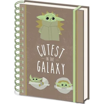 Zápisník Blok-zápisník A5 Star Wars|Hvězdné války: TV seriál The Mandalorian Cutest In The Galaxy (14,8 x 21 cm)