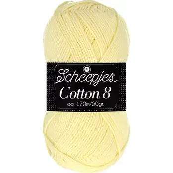 Příze Příze Scheepjes Cotton 8 vanilkově žlutá