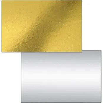 Dortová podložka zlato - stříbrná obdelník 35 x 25 cm