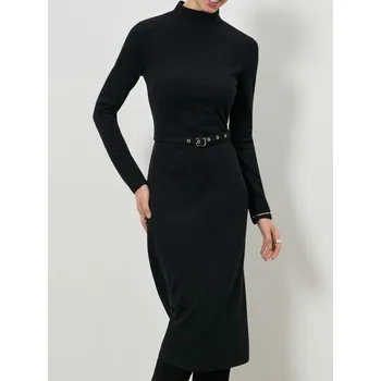 Dámské šaty Sinsay - Midi šaty - černá - 618FI-99X - 618FI-99X-XS