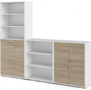 Ložnice Tvilum Knihovna Office kombinace 80400/206 bílá/dub sonoma