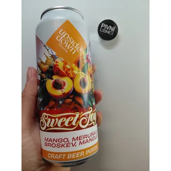 Pivo Upside Down Pastry Sour Sweet Joy: Mango, Meruňka, Broskev, Mandle 13°/3,8% 0,5l