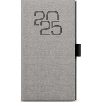 Kalendář Týdenní diář 2025 Jakub Fabric kapesní šedá