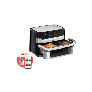 fritéza Tefal Dual Easy Fry Flex EY922DE0 Nerezová/Černá