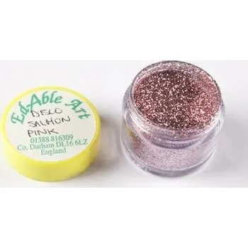 Jedlá dekorace na dort Třpyt dekorační disco Salmon Pink