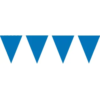 Vlaječková girlanda plastová malá - tmavě modrá 3m