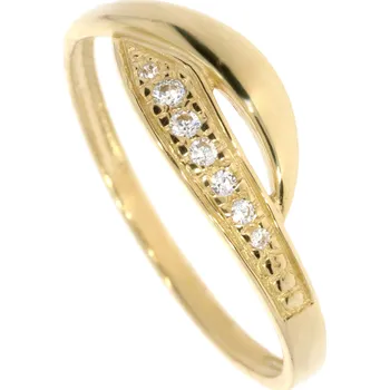 Prsten Zlatnictví Helios Něžný zlatý prsten Velikost: 56, Váha: 1,25g