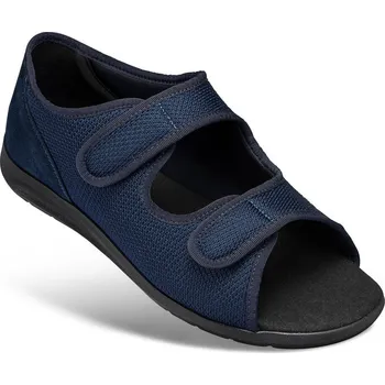 Dámská zdravotní obuv Dámské sandály s pásky na suchý zip, useň i textilie, modrá: 40