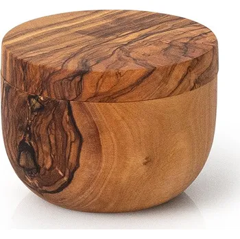 Dóza na potraviny Dóza s magnetickým víkem Continenta Ø 9,5 cm olivové dřevo