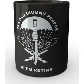 Sběratelský sportovní předmět Černý hrnek 102. průzkumný prapor - černá