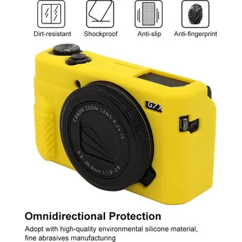 PULUZ silikonové pouzdro pro Canon EOS G7 X Mark II (žluté)