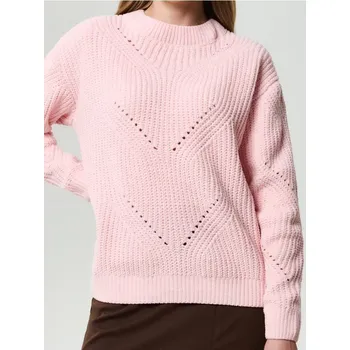 Dámský svetr Sinsay - Prolamovaný svetr - pastelová růžová - 240FJ-03X - 240FJ-03X-XL