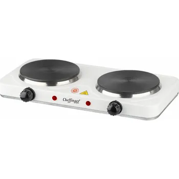 Vařič Cheffinger CF-EHD1000: 1000W elektrická varná deska - dvojitá