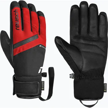 Pánské lyžařské rukavice Reusch Booster Gore-Tex black/tango red