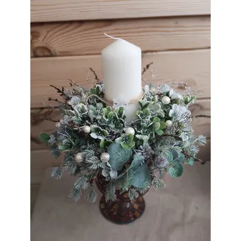 Svícen Vánoční svícen v mozaikové číši