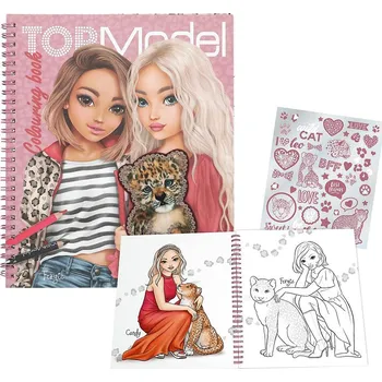 omalovánky Kreativní omalovánky se samolepkami Top Model LeoHeart