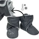 Esito (ušito v ČR) Softshellové barefoot bačkůrky, capáčky S KOŽÍŠKEM (podzim,zima) šedé