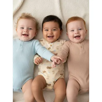 Kojenecké oblečení Sinsay - Sada 3 body - béžová - WJ073-80X - WJ073-80X-68