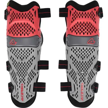 Motocyklový chránič kolene a holeně Acerbis chrániče kolen Impact Pro šedé/červené