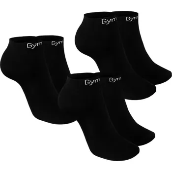 Pánské oblečení Ponožky GymBeam Ankle Socks 3Pack Black L
