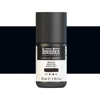 Vodová barva Akryl kvašová barva Liquitex - Mars Black