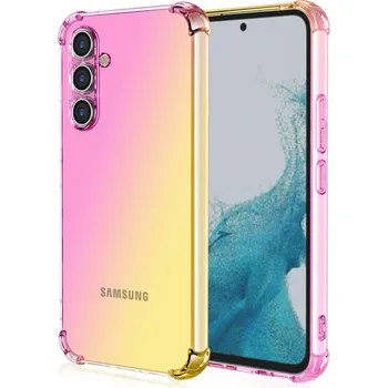 Pouzdro na mobilní telefon Kryt Samsung A54 5G Shock duhový růžovo-žlutý (obal neboli pouzdro na Samsung A54 5G)