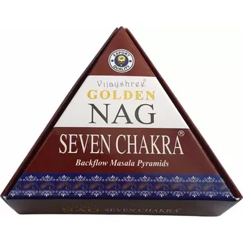 Aroma lampa Vijayshree Kužely Tekoucí dým Jumbo Golden Nag 7 Čaker 10 ks