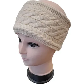 Zimní čelenka Dámská zimní termo čelenka Smetanová