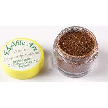 Jedlá dekorace na dort Třpyt dekorační disco Copper Hologram - Edable Art