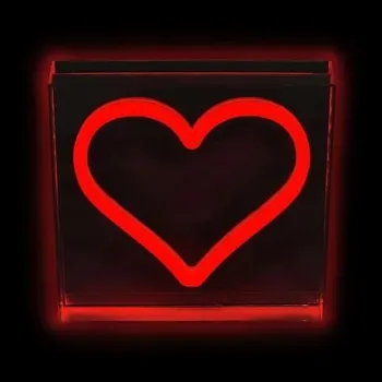 Venkovní osvětlení 2Kids Toys LED NEON LIGHT lampička Srdce červené