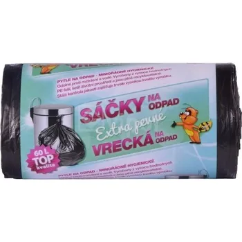 Pytle na odpadky Pytle na odpad 60L/50ks, 60x70cm, 15µm TOP HDPE černá