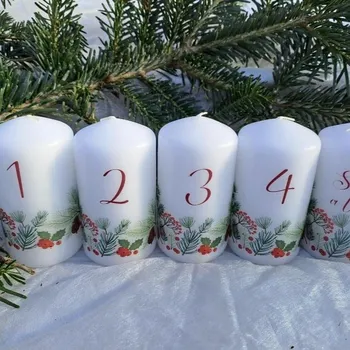 Vánoční dekorace Svíčky Emocio adventní vánoční šťastné a veselé