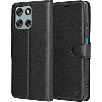 Pouzdro na mobilní telefon Pouzdro Techsuit Leather Folio pro Motorola Moto G56 černé