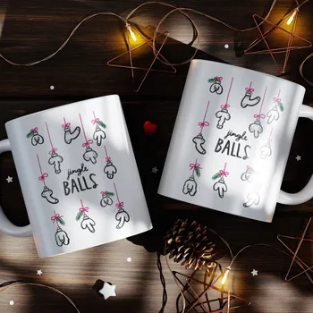 Hrnek Jingle Balls - Bílá