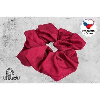 umudu Saténová scrunchie gumička Red Velvet – ručně šitá v Česku | Umudu