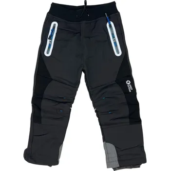 Kugo Chlapecké softshellové zateplené kalhoty s gumou v pase a manžetami černé 02 Barva: Černá, Velikost: 110