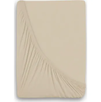 Prostěradlo Kvalitex Jersey prostěradlo s lycrou 160x200cm světle béžové