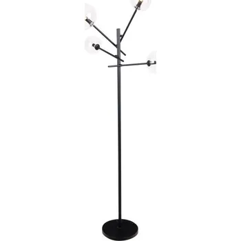 Stojací lampa Maxlight F0051 Stojací lampa LOLLIPOP černá + čiré sklo