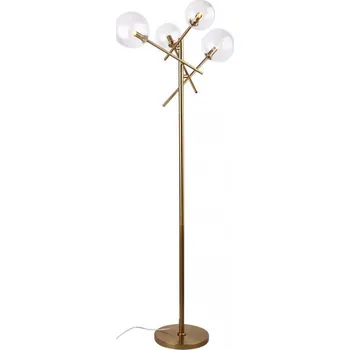 Stojací lampa Maxlight F0042 Stojací lampa LOLLIPOP zlatá + čiré sklo