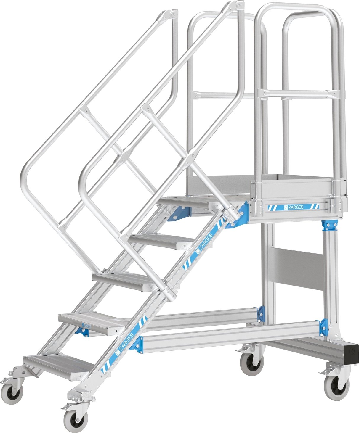 Schody s plošinou, pojízdné