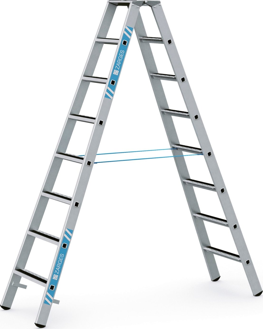 R13 step B stojací žebřík, eloxovaný 41555