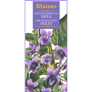 Čokoláda Stainer čokoláda hořká 70% s fialkou (Fondente alla Violetta) 50g